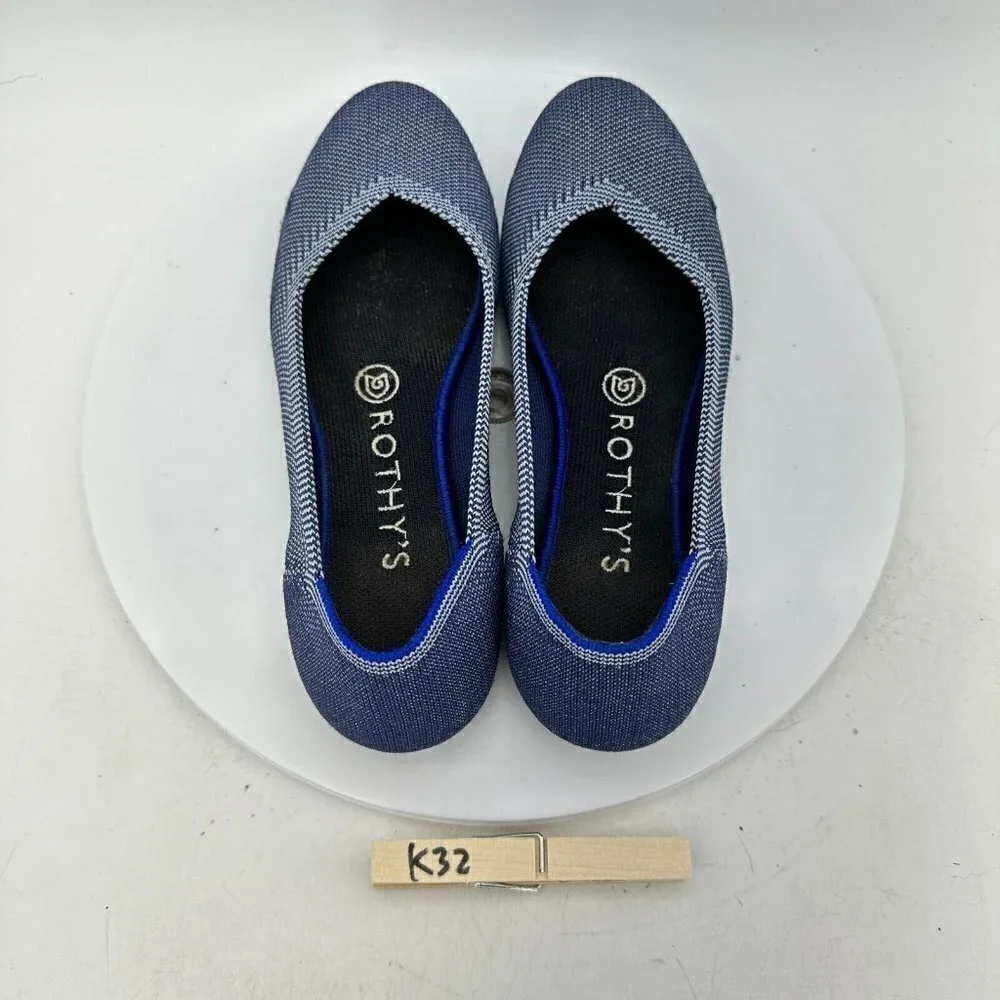 Rothy's The Flat Grey Textile Slip On Ballet Classic Comfort Women Shoes Sz 6.5 - Picture 12 of 13